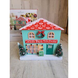Hallmark Christmas Village toy store house light up Xmas decor